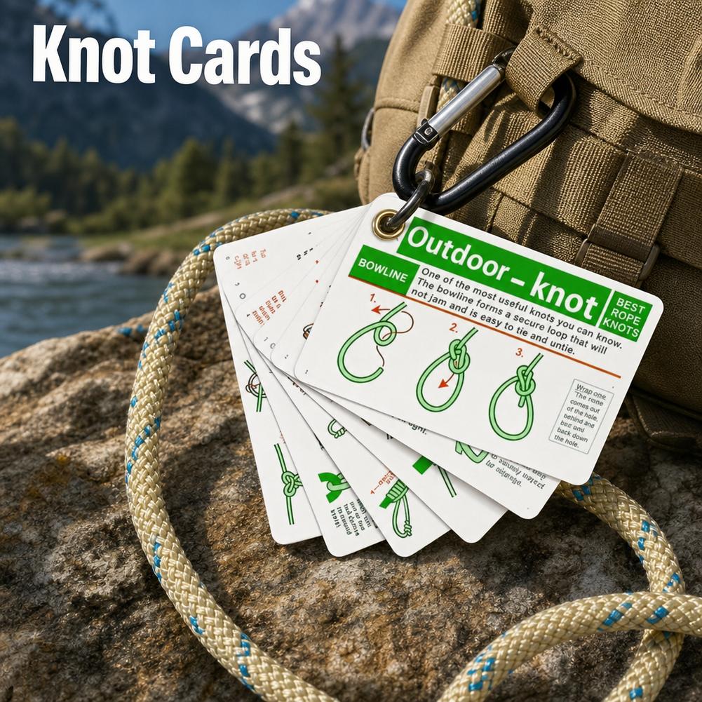 Outdoor Adventure Guide - Водонепроницаемые карточки-руководство по узлам для активного